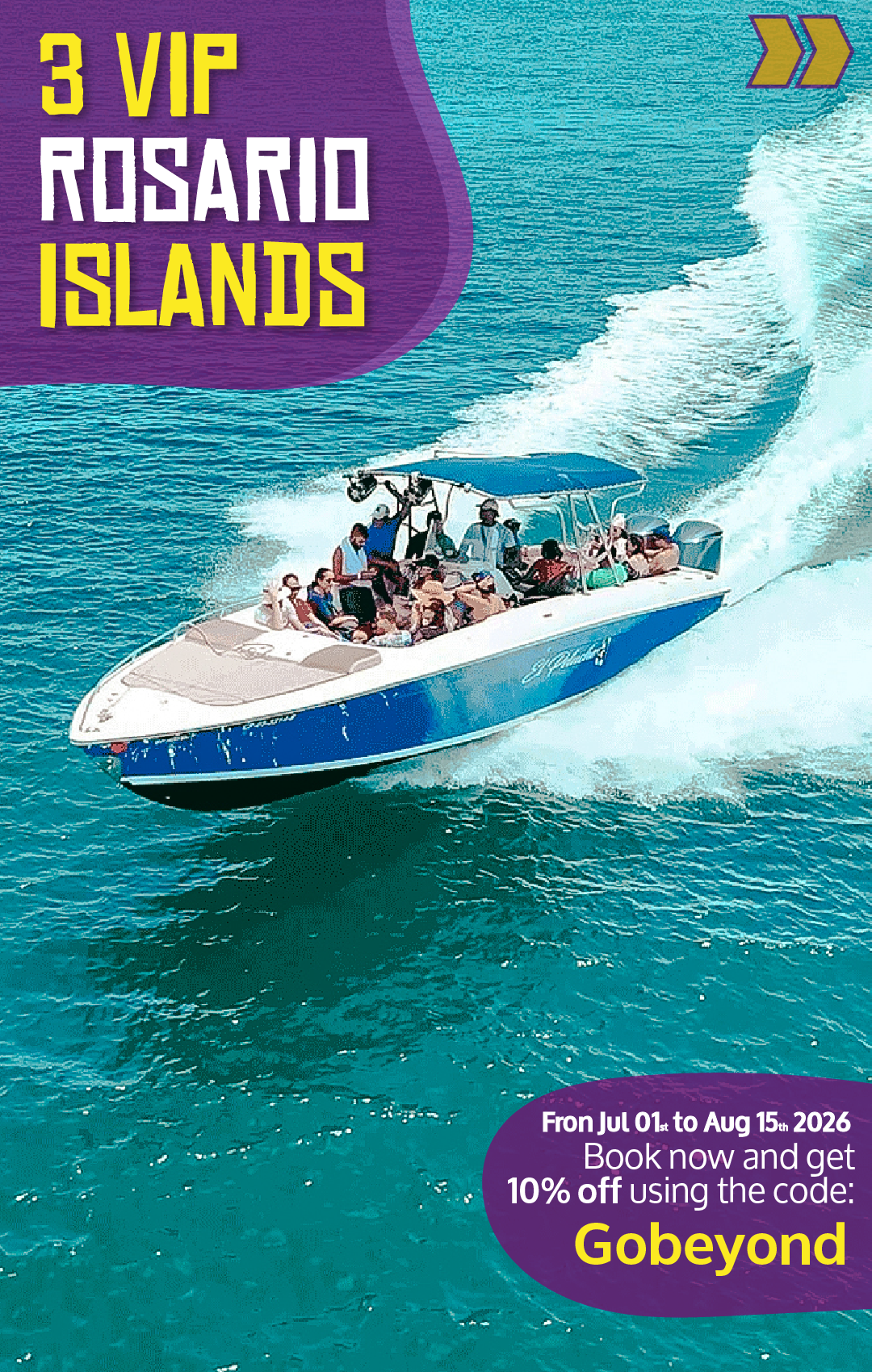Beyond Colombia Tours | Tour: 3 Rosario Islands Day Tour