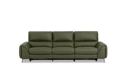 DOMINICO LEATHER 3 Seater with 2 inbuilt Electric Recliners