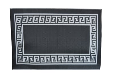 FLORIAN Black Andreas Key Outdoor Rug