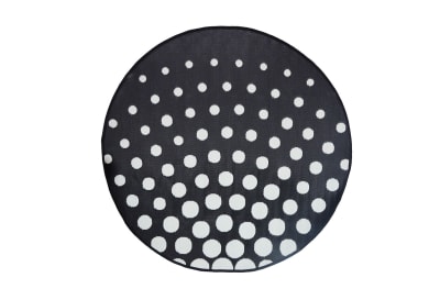 FLORIAN Black Round Outdoor Rug