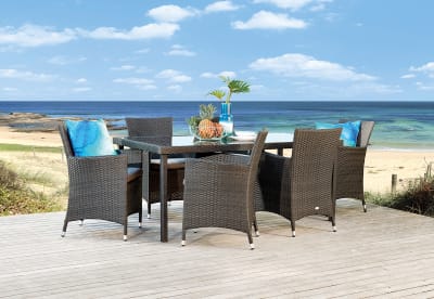 BARBOSA 7 Piece Outdoor Setting (3ctns)