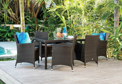 BARBOSA 7 Piece Outdoor Setting (3ctns)