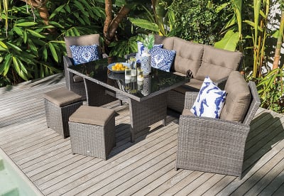 BARBOSA 6 Pce Outdoor Lounge Dining Setting (2ctns)