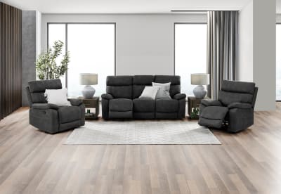 ALFRED Fabric 3 Piece Recliner Suite