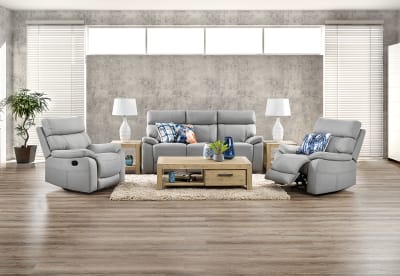 ALFRED Fabric 3 Piece Recliner Suite
