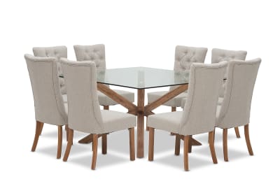 PROMENADE 9 Piece Dining Suite with Nottingham Dining Chairs