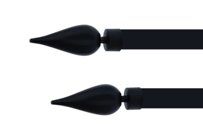 FLAME FINIAL Flame Rod End to Fit 28mm Rod Set