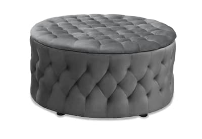 THORNBURY Grey 900 Round Ottoman