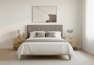 BENTON Dark Grey Queen Headboard