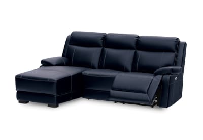 SAN MARCO Leather 3 Seater Left-Hand Facing Chaise