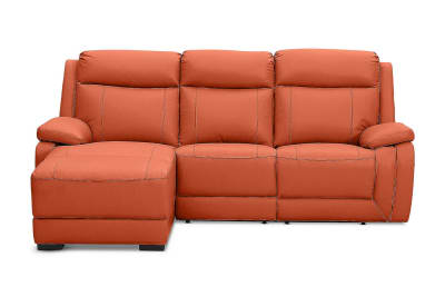 SAN MARCO Leather 3 Seater Left-Hand Facing Chaise