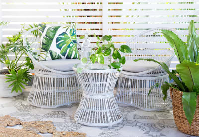 ORTIZ Light Grey 3 Piece Outdoor Patio Set