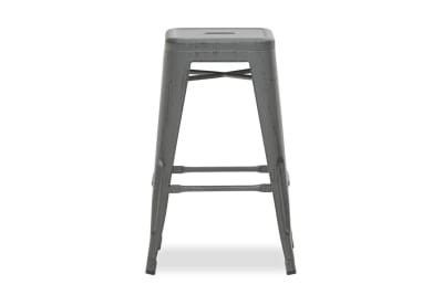 HARZ 68cm Antique Gunmetal Finish Stool