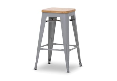HARZ 68cm Timber Seat Stool