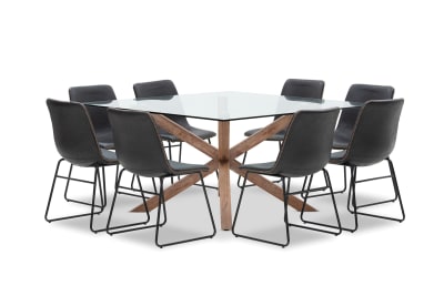 PROMENADE 9 Piece Dining Suite with Loire Dining Chairs