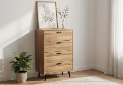 DUNLAP 4 Drawer Tall Chest