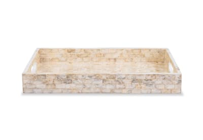 ALINA 32 x 25cm Capiz Rectangle Tray