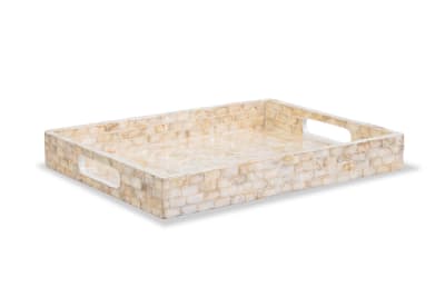 ALINA 32 x 25cm Capiz Rectangle Tray