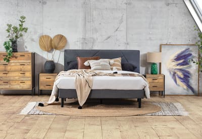 FRAZIER Dark Grey Double Bed