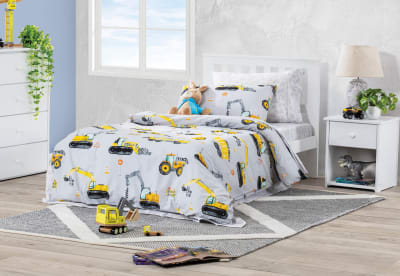 MACHINES AT WORK Single Quilt Cover Set