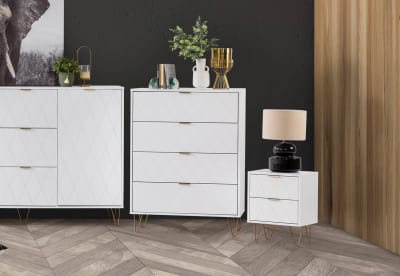 DORSEY 4 Drawer Wide Tall Chest