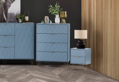 DORSEY 4 Drawer Wide Tall Chest