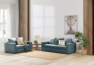 KIRBY Fabric 3 Seat Sofa
