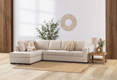 KIRBY Fabric 4 Seat Left Hand Facing Chaise