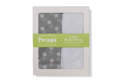 PERAGO BABY Polka Dot 2pack Muslin Wrap