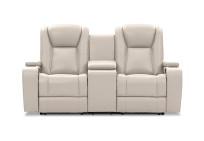 SENTINAL MK2 LEATHER 2 Seater with 2 Electric Recliners and Console