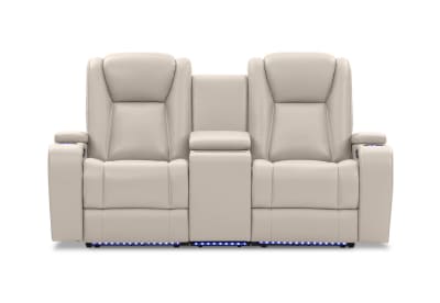 SENTINAL MK2 LEATHER 2 Seater with 2 Electric Recliners and Console