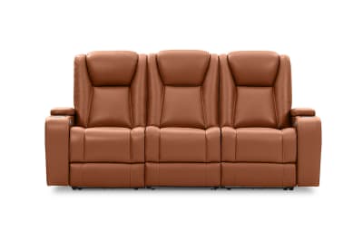 SENTINAL MK2 LEATHER 3 Seater with 2 Electric Recliners