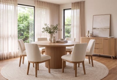 MIRAN 7 Piece 1500 Dining Suite with Cora Dining Chairs