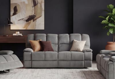 LEBRON FABRIC 3 Seater with 2 inbuilt Recliners