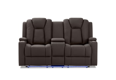 TRAVIS FABRIC 2 Seater with Recliners and Console