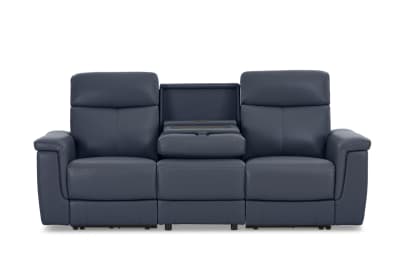 SERGIO LEATHER 3 Seater with 2 Inbuilt Electric Recliners