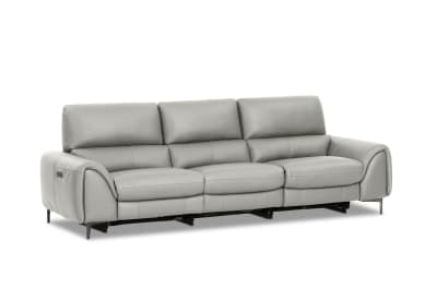 DOMINICO LEATHER 3 Seater with 2 inbuilt Electric Recliners
