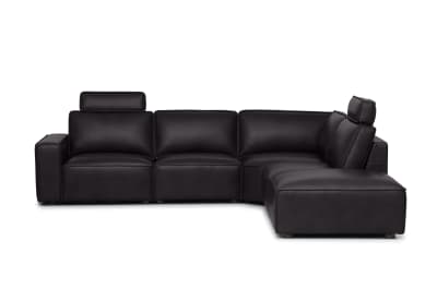BARTELLE LEATHER 5 Piece RHF Corner Chaise.