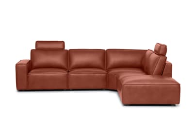 BARTELLE LEATHER 5 Piece RHF Corner Chaise.