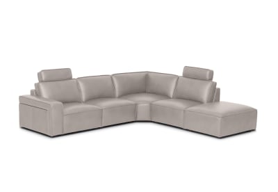 BARTELLE LEATHER 5 Piece RHF Corner Chaise.