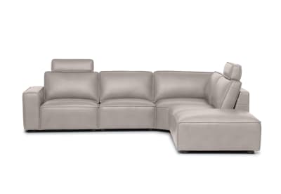 BARTELLE LEATHER 5 Piece RHF Corner Chaise.