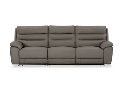 BEARMAN LEATHER 3 Seater Sofa with 2 inbuilt Recliners