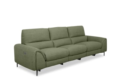 DOMINICO FABRIC 3 Seater with 2 inbuilt Electric Recliners
