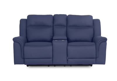 WOLFGANG FABRIC 2 Seater Sofa with 2 Inbuilt Electric Recliners and Console