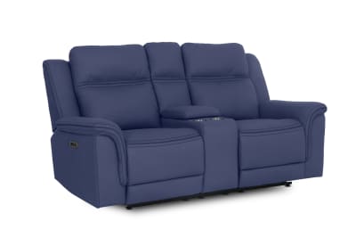 WOLFGANG FABRIC 2 Seater Sofa with 2 Inbuilt Electric Recliners and Console