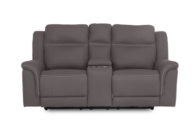 WOLFGANG FABRIC 2 Seater Sofa with 2 Inbuilt Electric Recliners and Console