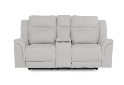 WOLFGANG FABRIC 2 Seater Sofa with 2 Inbuilt Electric Recliners and Console