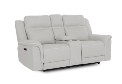 WOLFGANG FABRIC 2 Seater Sofa with 2 Inbuilt Electric Recliners and Console