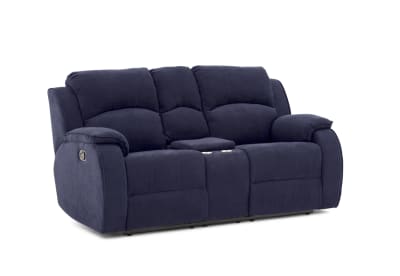 KAYDEN FABRIC 2 Seater Recliners w Console (F)