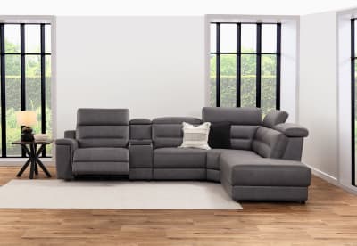 JEFFRIES CornerLoungewithElectricReclinersFabric